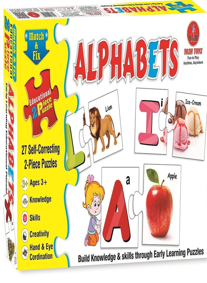 Smart Picks Educational Alphabets Match & fIx 27 Self Correcting 2 Piece Puzzle for Kids (Alphabets) - Image 1